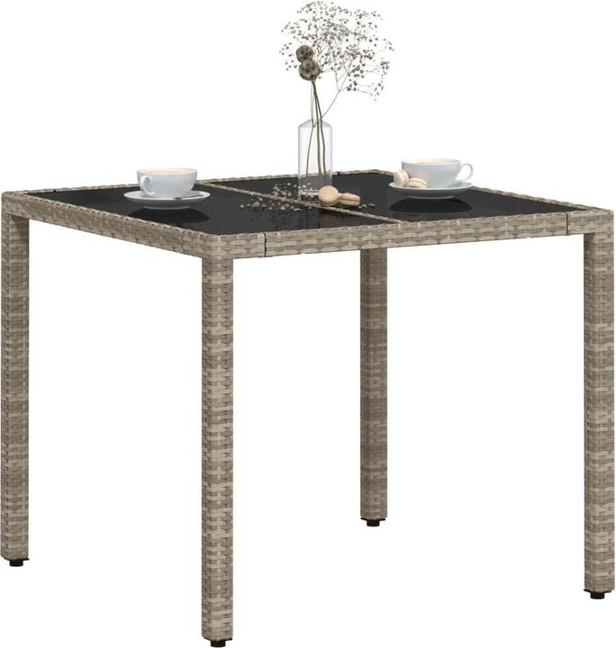 Image du produit vidaXL Gartentisch mit Glasplatte (90 cm)