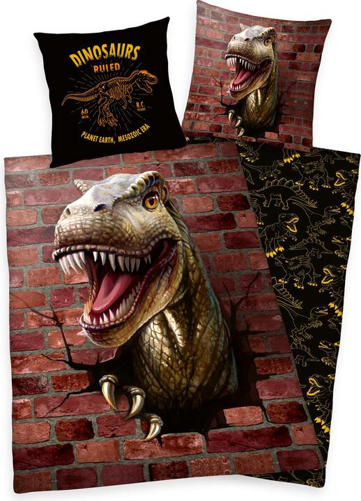 Produktbild Herding Dino 3D Bettwäsche (135 x 200 cm, 80 x 80 cm)