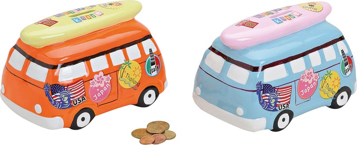 Roost Savings bank car vacation 10012684 colored 16x11x11cm (16 x 11 x 11 cm)