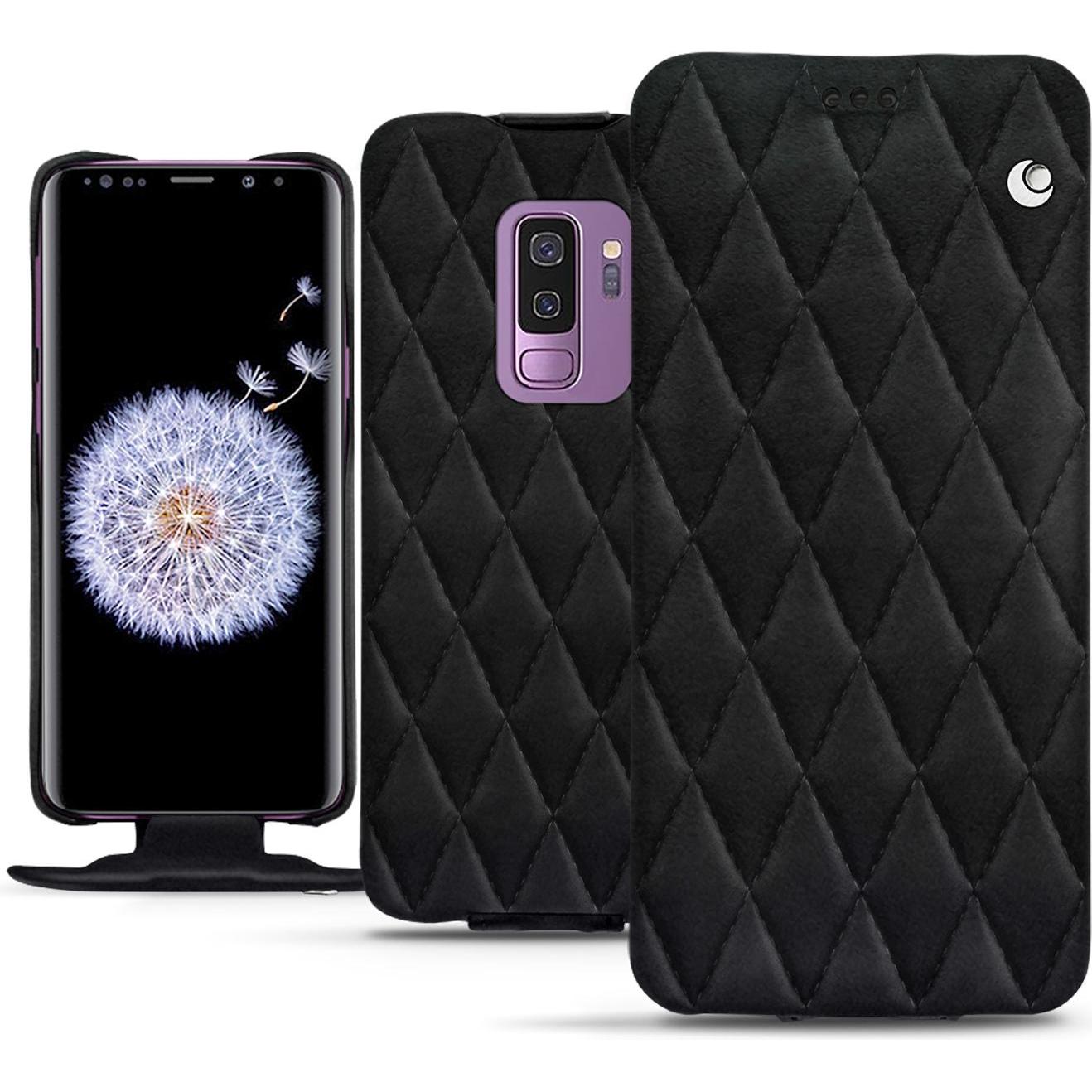 Thumbnail - Noreve Lederschutzhülle vertikal (Samsung Galaxy S9+), Smartphone Hülle, Schwarz