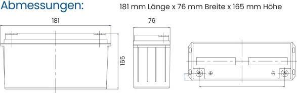 Produktbild Q-Batteries Lithium Akku 12-24 12,8V 24Ah 307,2Wh, LiFePO4 Batterie (12.80 V, 24 Ah)