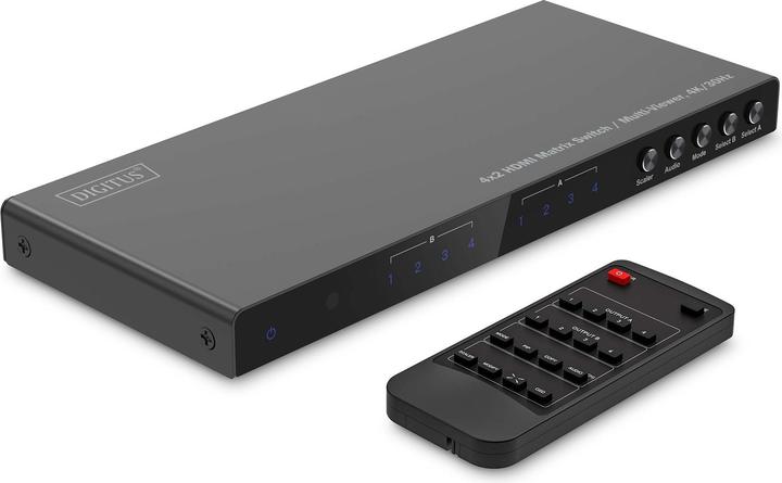 Digitus Commutateur matriciel HDMI 4x2 / Multi Viewer, 4K / 30 Hz
