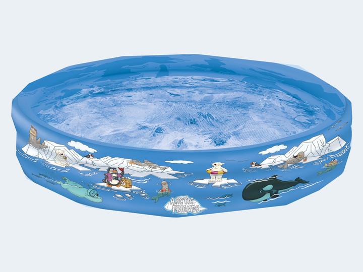 Happy People RC 77400 Pool Arctic Friends paddling pool, blue transparent, Ø 100 x 23 (H) cm