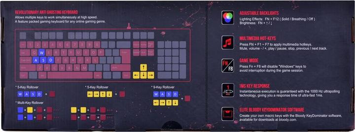 Actual product image A4Tech A4T BLOODY B140N (Eng. Int., Cable)