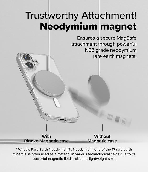 Image du produit Ringke Coque pour iPhone 16 FUSION MAGNETIC CLEAR (Apple iPhone 16)