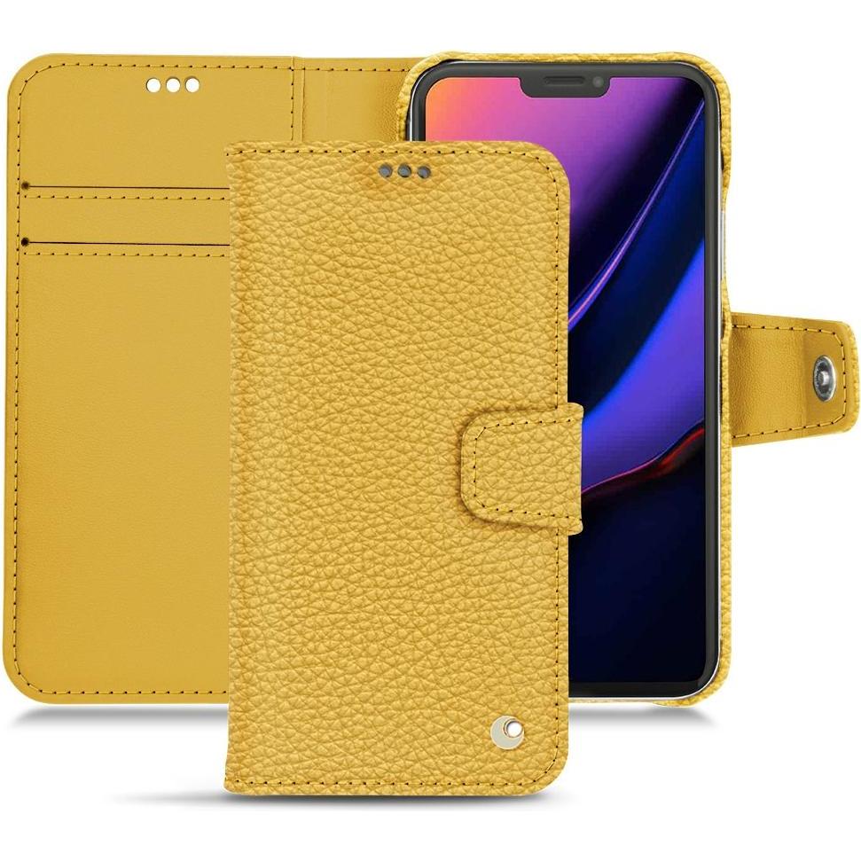 Noreve Lederschutzhülle Wallet (Apple iPhone 11 Pro), Smartphone Hülle, Orange