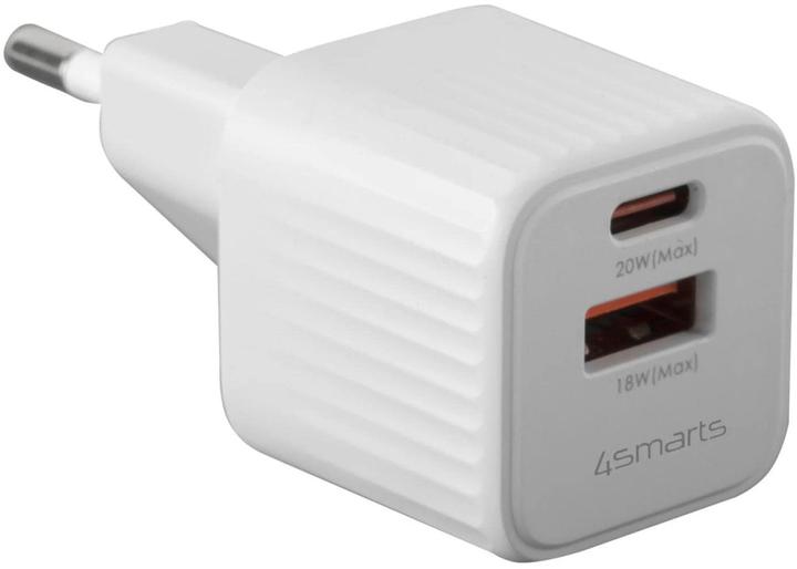 Image du produit 4smarts Chargeur secteur VoltPlug Duos Mini PD 20W et câble USB-C 1,5m blanc (20 W, 2 ports)