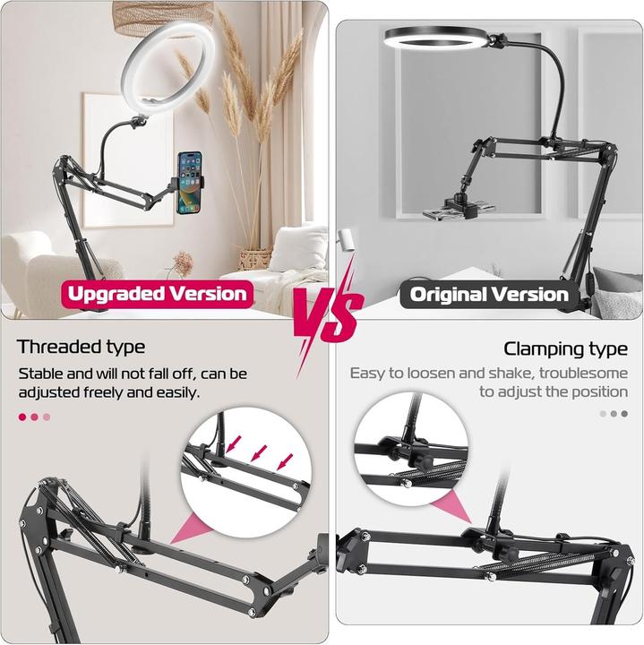 Actual product image Ulanzi TH03 Desktop Phone Overhead Stand Set (10" Ring Light) (Ring light)