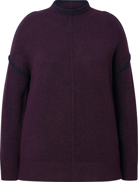 Immagine prodotto Ulla Popken Maglione a righe dal taglio oversize con maniche lunghe e collo alto (50, 52)