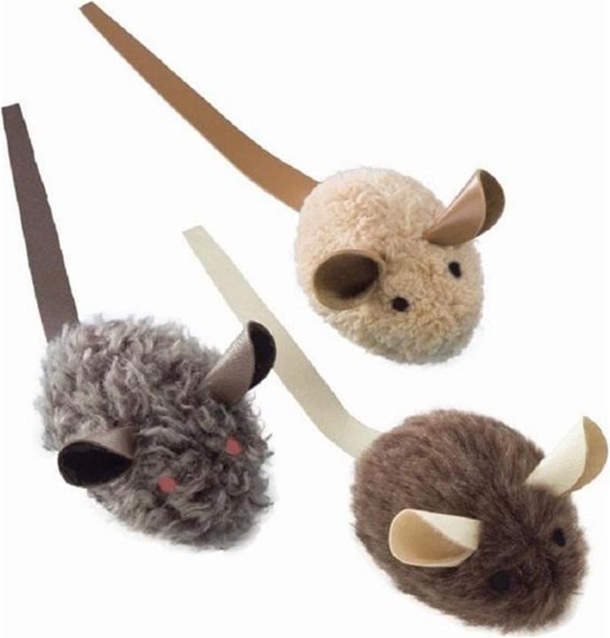 Nobby Plush mouse with leather tail (Plush toy cat)