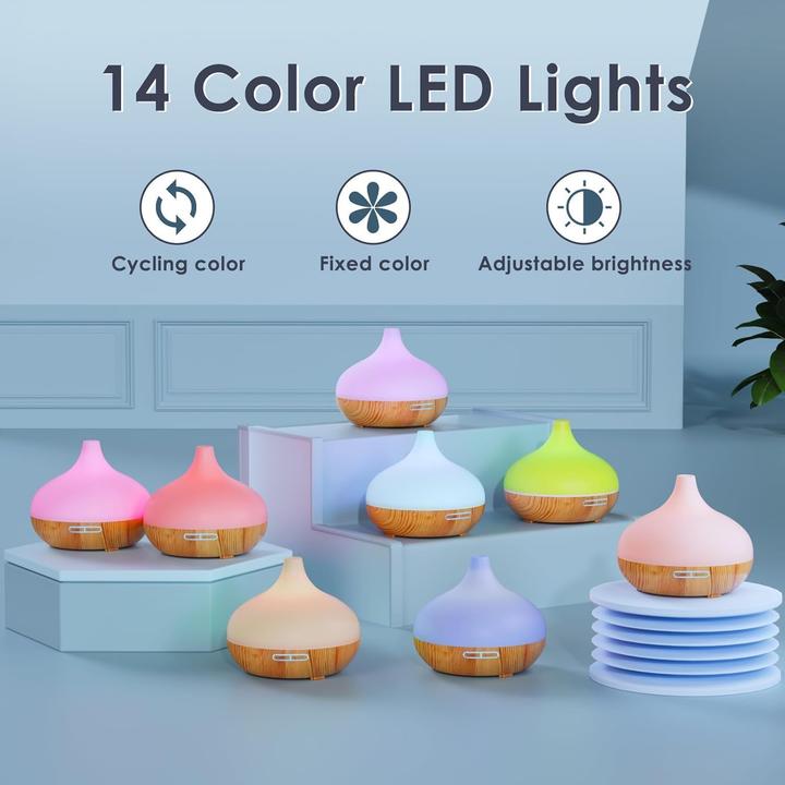 Produktbild WiliThghe Aroma Diffuser Set mit Fernbedienung und 10 Ölen (500 ml)