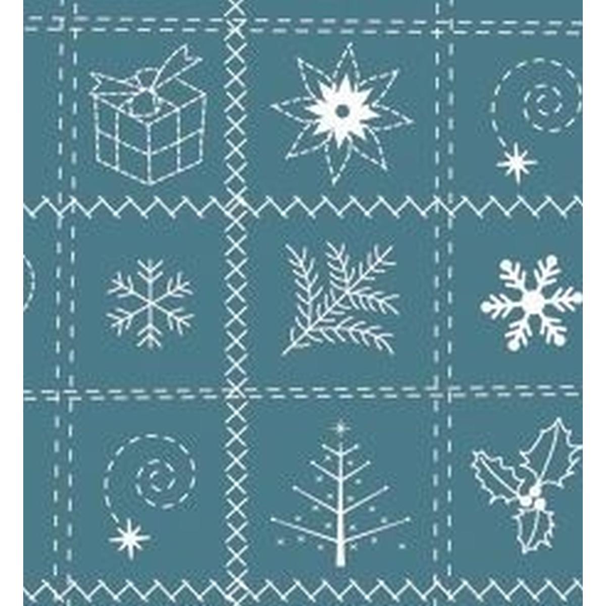 Ursus, Bastelpapier, Transparentpapier 115 g/qm A4 VE=25 Blatt Country Christmas petrol (115 g/m², 25 x)