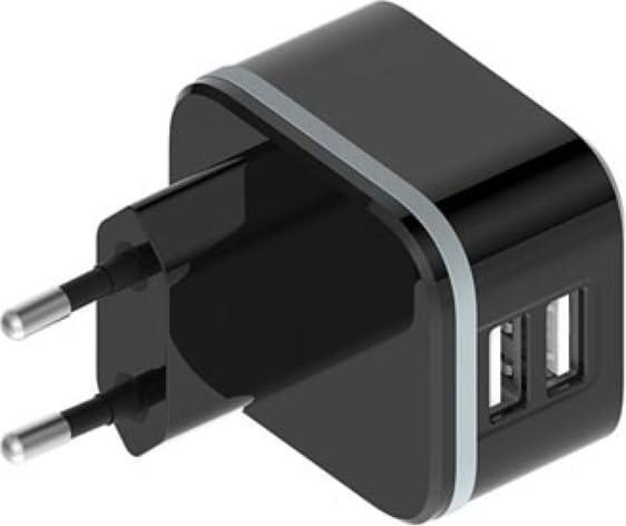 Actual product image Velleman COMPACT CHARGER WITH DUAL USB OUTPUT 5 V - 4.8 A max. - 24 W max. - black (24 W)