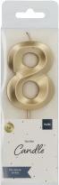 Actual product image Folat Candle Glamour Number 8 Gold Metallic (1 pcs.)