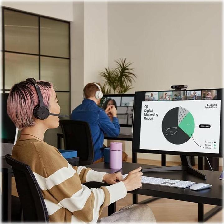 Produktbild Cisco Headset 722 Wireless Dual+Stand Carbon Black Usba Bundle (Kabellos, USB-A, Cisco)