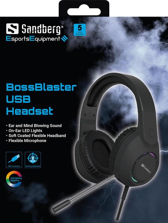 Actual product image Sandberg BossBlaster USB headset (Cable)