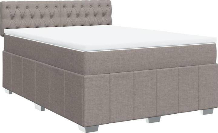 Actual product image vidaXL Bo x springbett mit Matratze 140 x 190 cm Stoff (140 x 190 cm)