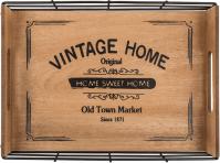 Produktbild Ootb Holz/Metall-Tablett, Vintage Home, 2er Set
