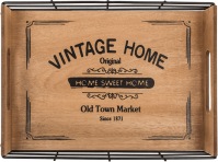 Immagine prodotto Ootb Vassoio legno / metallo, Vintage Home, set di 2