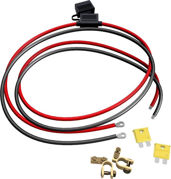 Produktbild Offgridtec 1,5m 6mm² Batteriekabel M8 mit Flachsicherungshalter, 20A Sicherung und Polklemmen