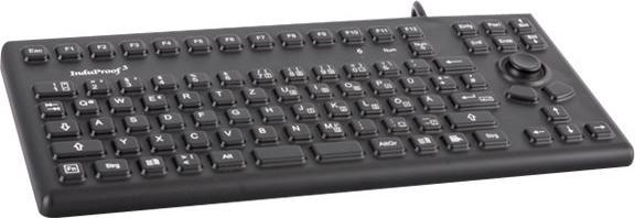 Produktbild Gett InduProof3 Silikon Tastatur mit Maussteuerung IP68 wasserdicht desinfizierbar schwarz 86 Tasten (DE, Kabelgebunden)
