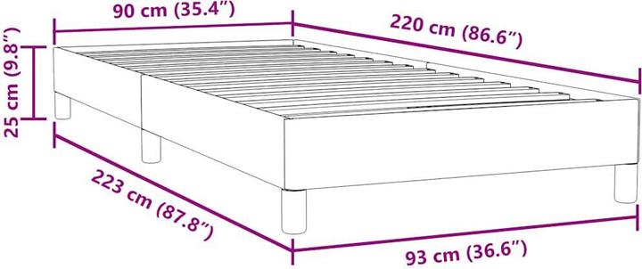 Produktbild vidaXL Boxspringbett (90 x 220 cm)