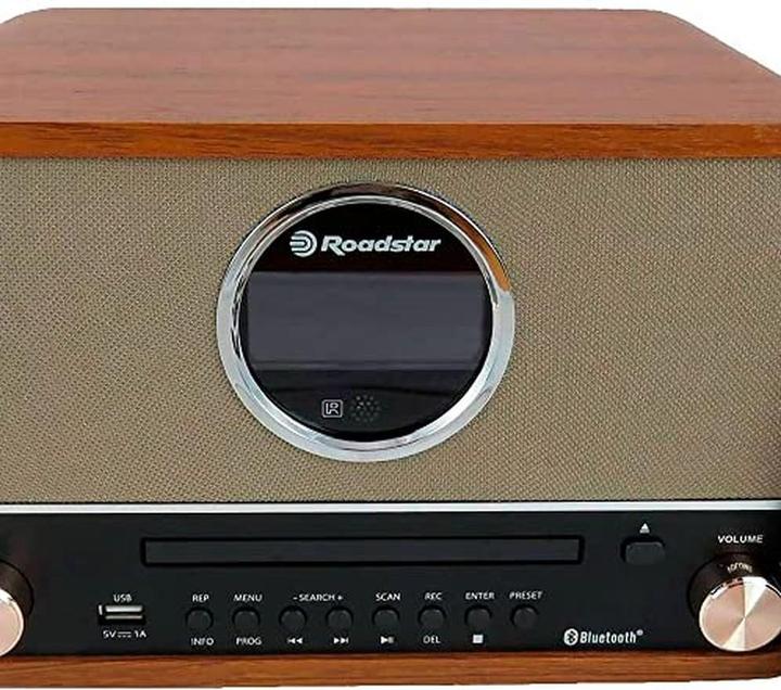 Immagine prodotto Roadstar Apparecchio musicale vintage con radio FM digitale, lettore CD-MP3, Bluetooth e registrazione USB (FM, PLL, Bluetooth)