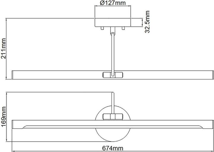 Produktbild Elstead Lighting Alton LED Bilderleuchte 67cm Nickel gebürstet (549 lm)
