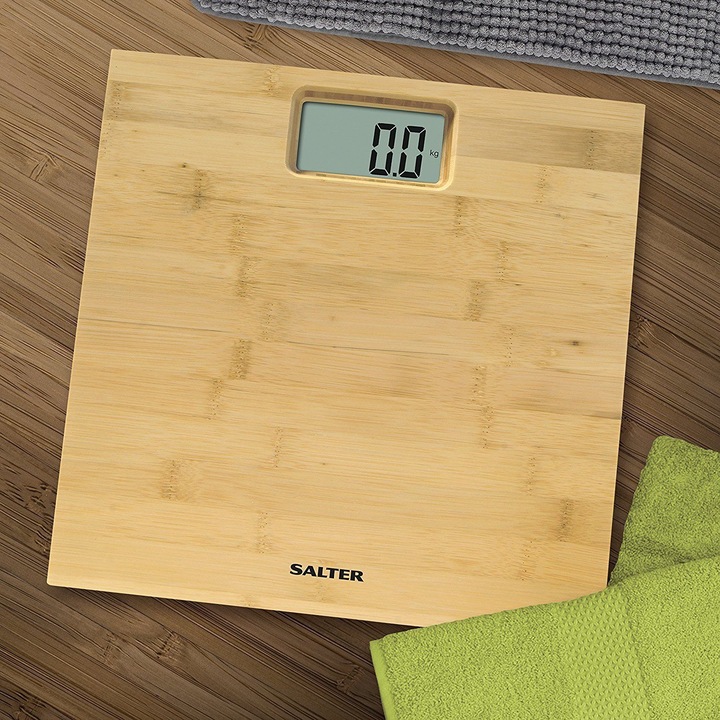 Immagine prodotto Salter 9086 WD3R Bilancia pesapersone elettronica in bambù (150 kg)