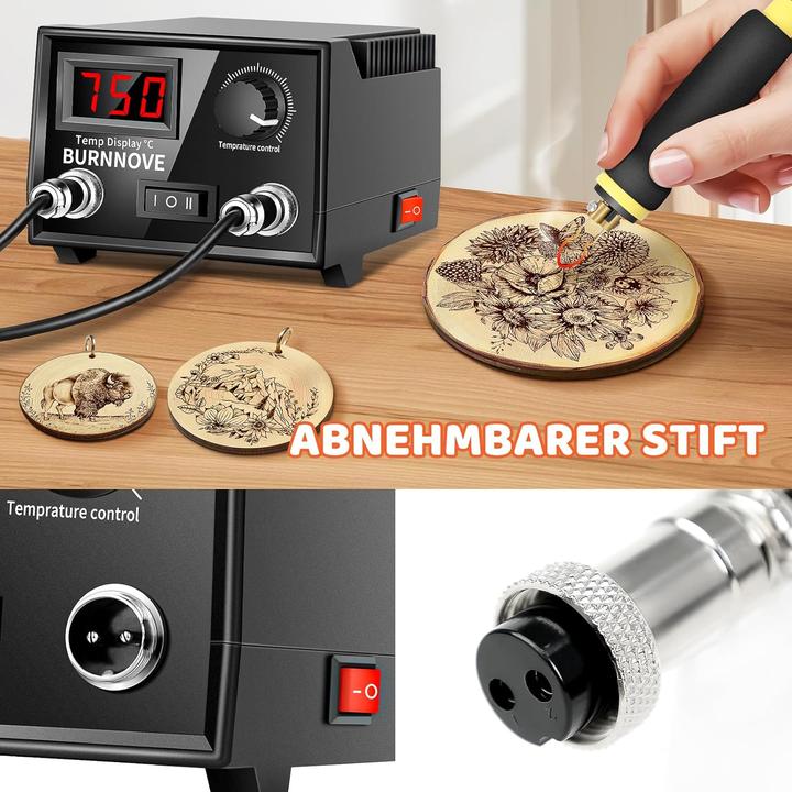 Produktbild Burnnove Pyrographie-Set mit LCD-Display und 21 Spitzen