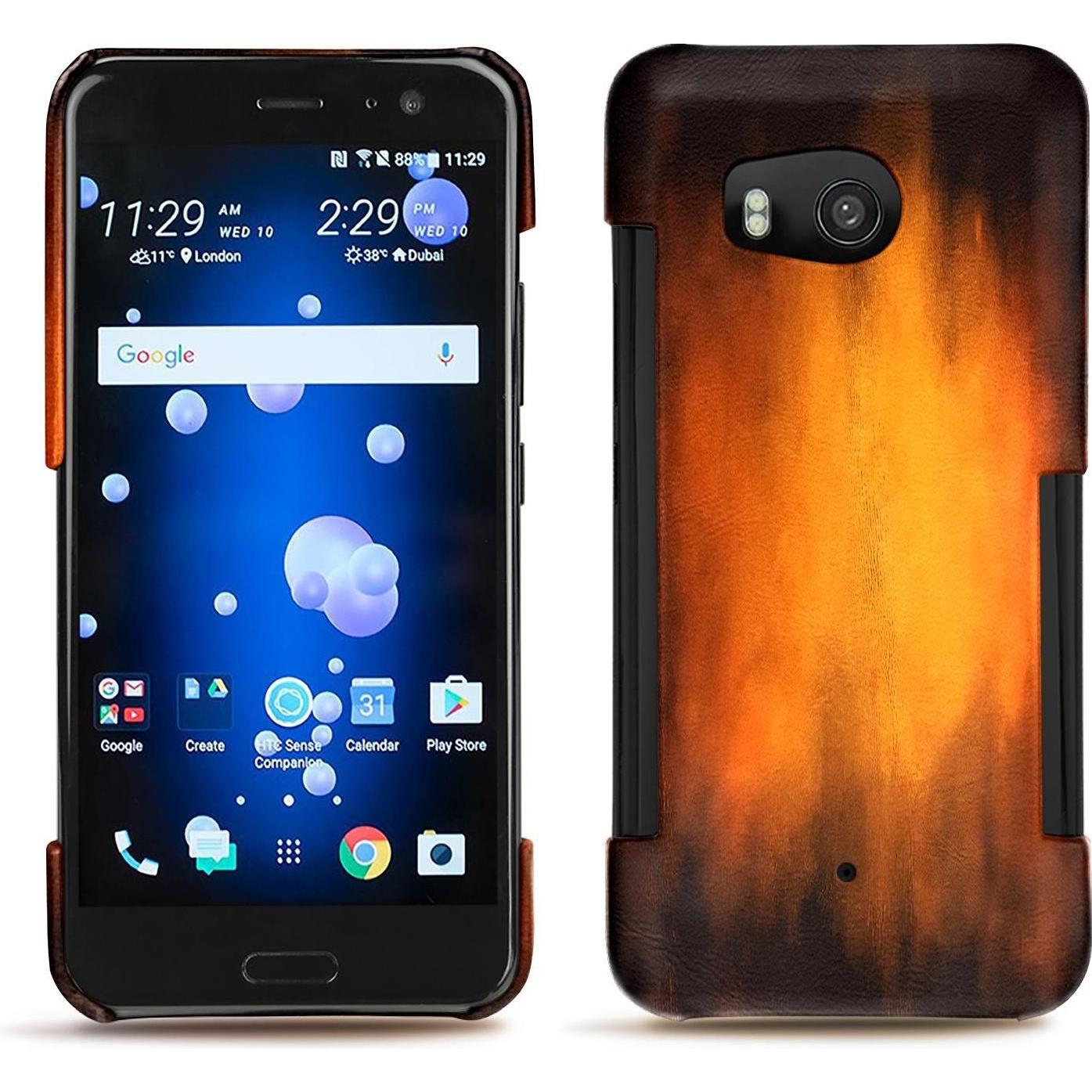 Thumbnail - Noreve Lederschutzhülle (HTC U11), Smartphone Hülle, Violett