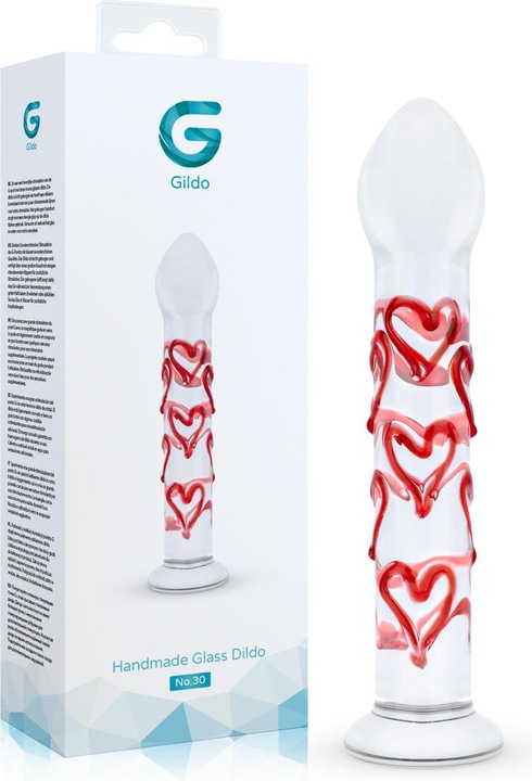 Productafbeelding Gildo Glazen dildo met hartjes