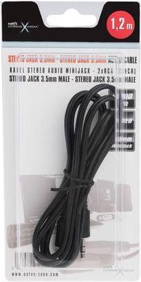 Produktbild Genesis KABEL AUDIO MINIJACK 3.5MM M/M 3 PIN 1.2M CZARNY NATEC EXTREME MEDIA (BLISTER) (1.20 m, 3.5mm Klinke (AUX))