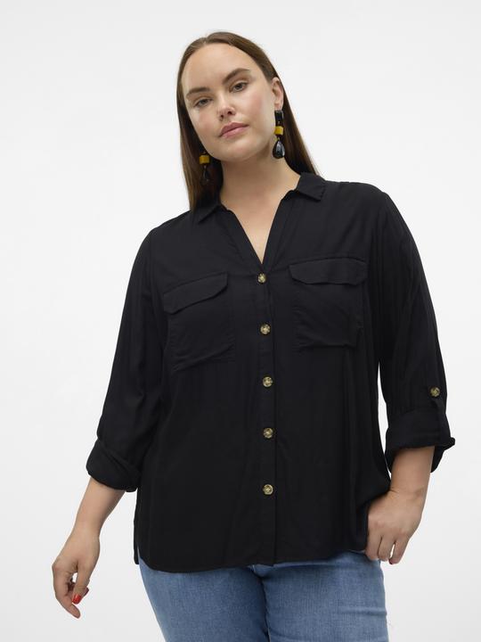 Produktbild Vero Moda Normal geschnitten Hemdkragen Curve Ärmel mit Umschlag Hemd Hemd (44)