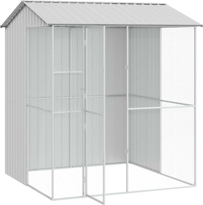 Immagine prodotto vidaXL Voliera grigia 215x210x247 cm acciaio