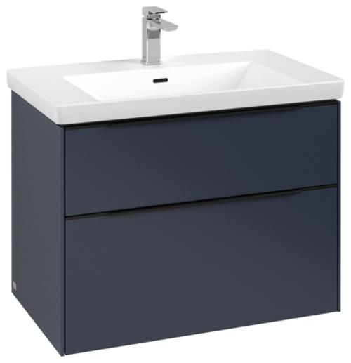 Marine Blue, Volcano Black