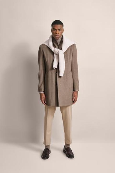 Actual product image Bugatti Plain Brown Men's Coat
