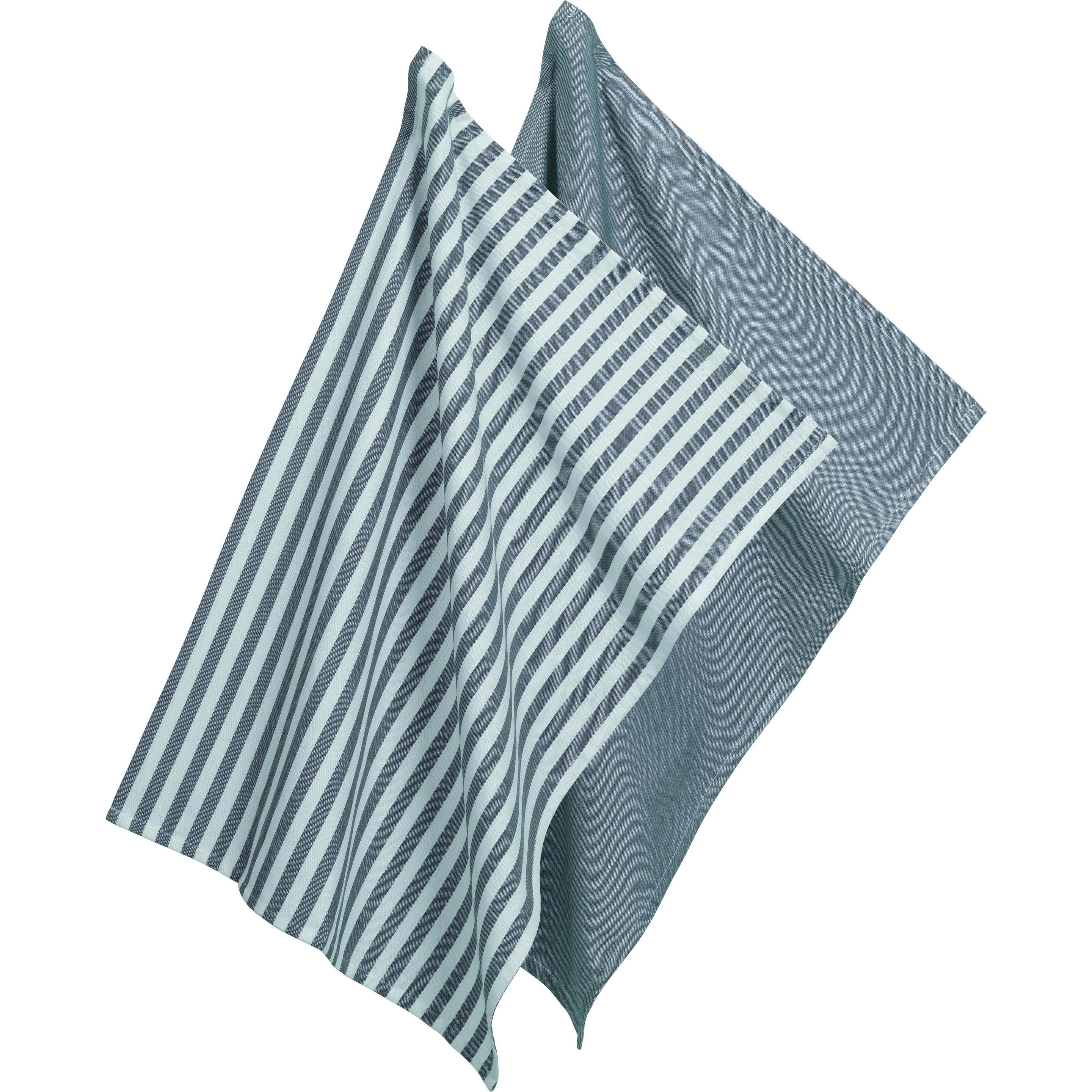 3x Kela, Strofinaccio, Geschirrtücher caja dunkelgrau (70 x 50 cm)