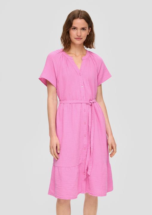 Produktbild S.Oliver Kleid Baumwollkleid mit Raffung und Eingrifftaschen (42)