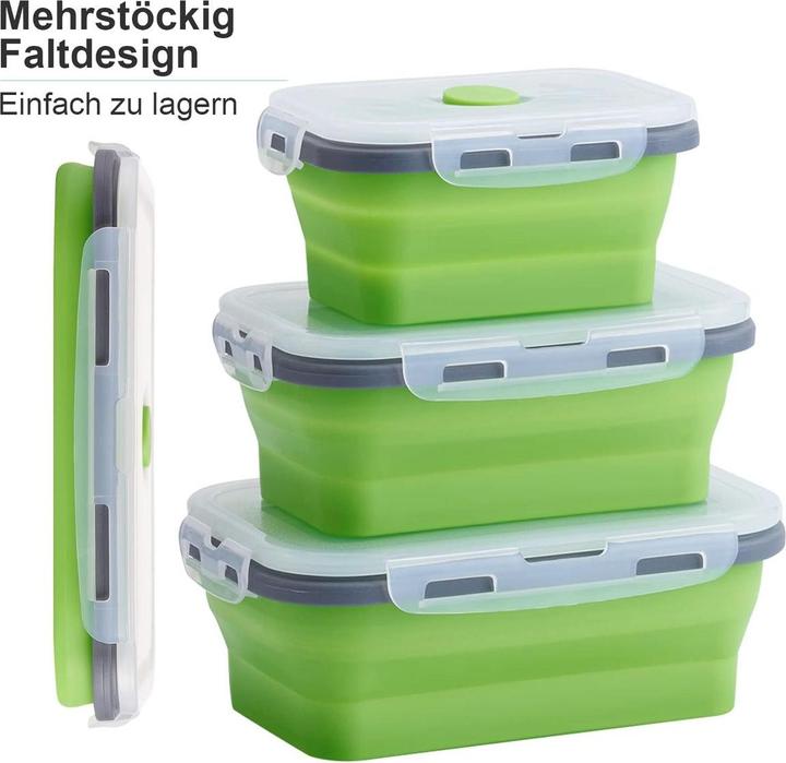 Produktbild König Design Gefrier Dosen Lebensmittel Vorrats Behälter Frischhaltedosen Deckel Faltbar (0.50 l)