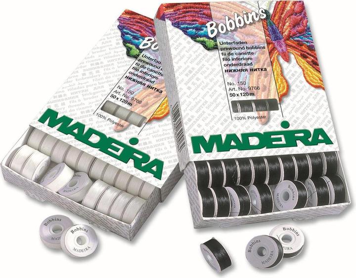 Madeira Filo per bobina nero 50 pezzi. (120 m)