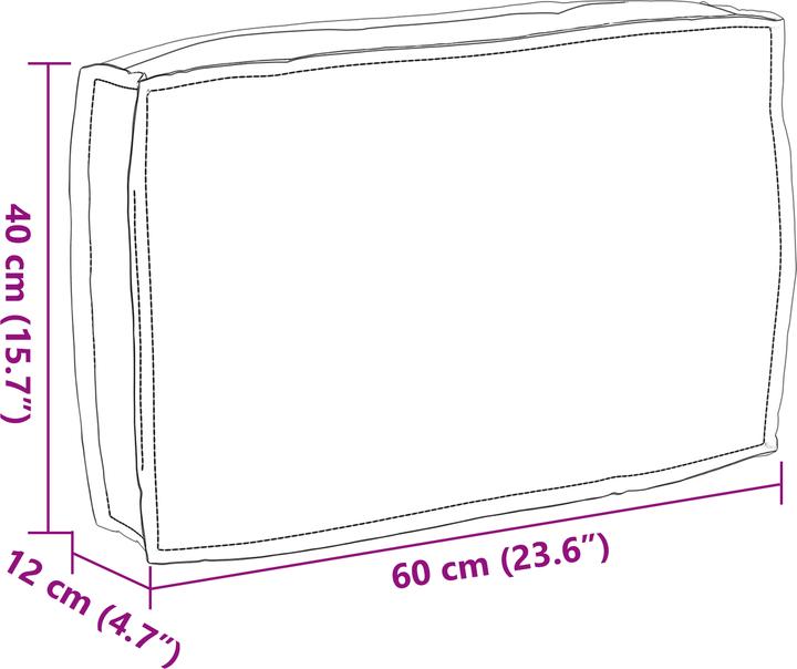 Actual product image VidaXL Cushion (60 x 40 x 12 cm)