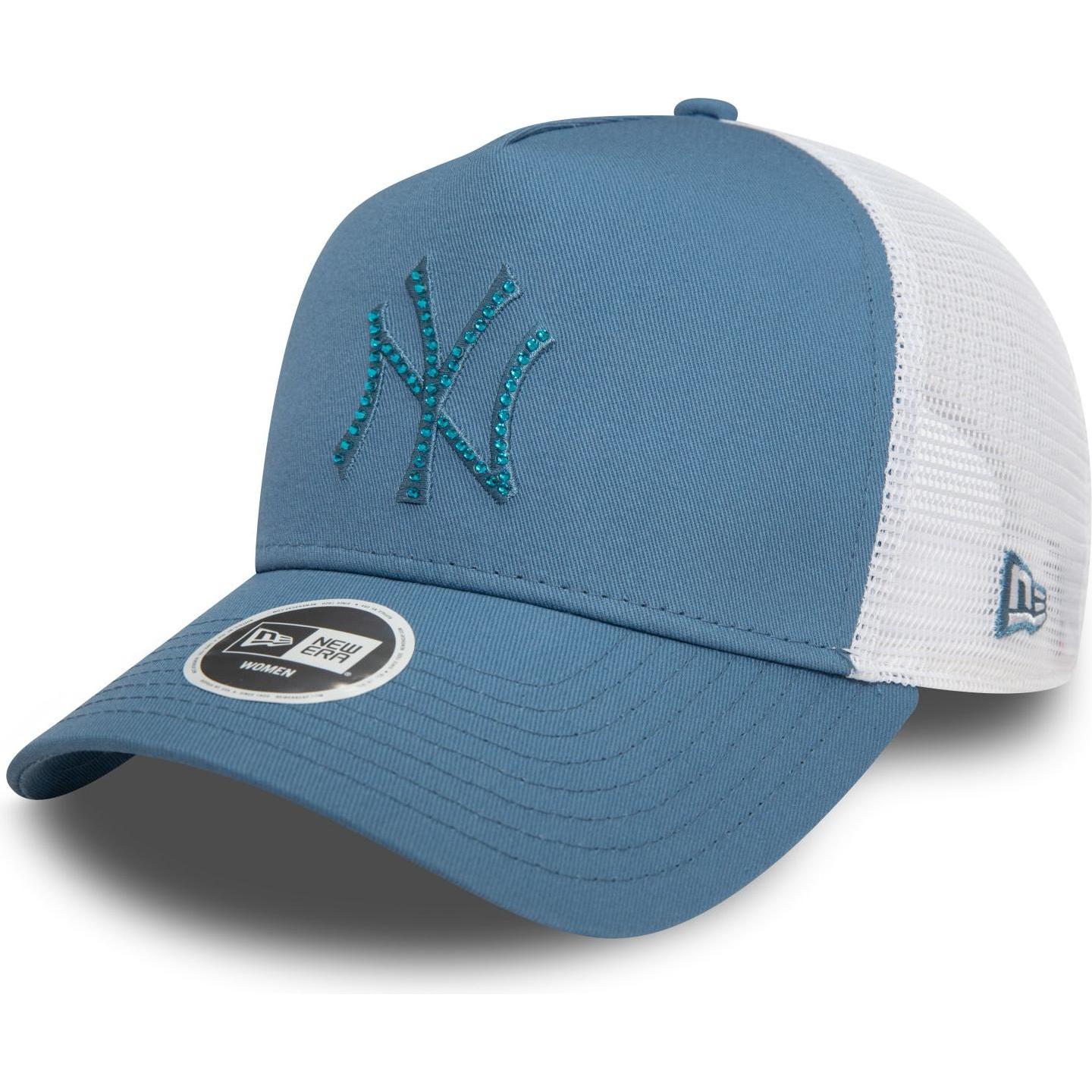 New Era, Damen, Cap, Damen Trucker Cap - Rhinestone Ny Yankees Faded, Blau
