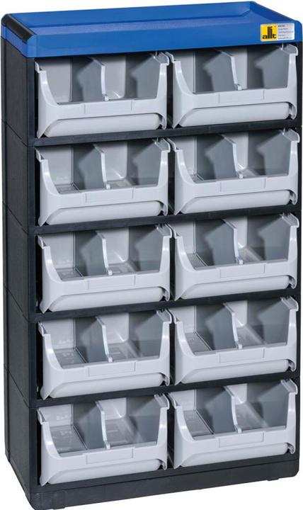 Actual product image eurokraft pro VARIOPLUS PRO small parts cabinet, HxWxD 525 x 300 x 165 mm, 10 drawers, 10 (16.50 cm, 52.50 cm)