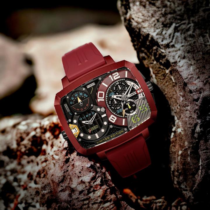 Produktbild Nubeo NB-6084-02 Herrenuhr Odyssey Triple Time-Zone Limited 58mm 5ATM (Chronograph)