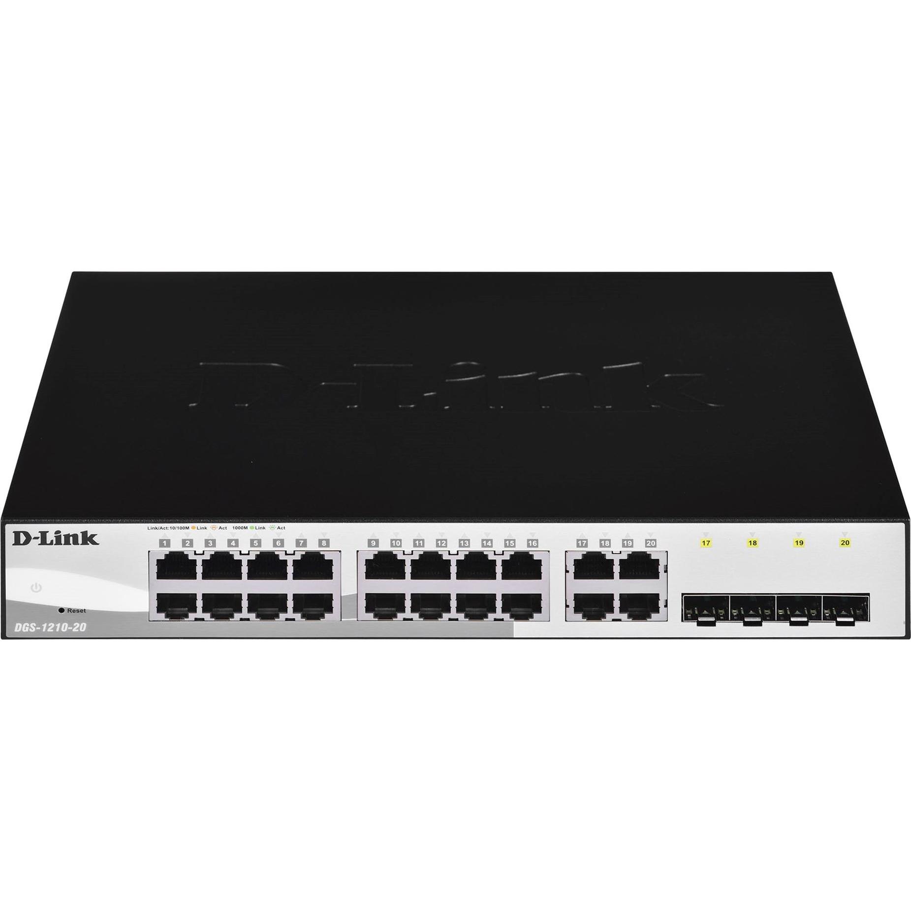 Thumbnail - D-Link Dgs-1210-20 (20 Ports), Netzwerk Switch, Schwarz