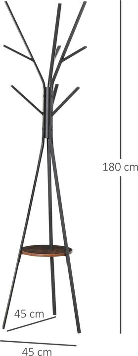 Actual product image Homcom Coat Rack with 8 Hooks