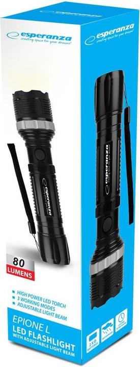 Produktbild Esperanza EOT073 Taschenlampe Schwarz LED-Taschenlampe (100 lm)