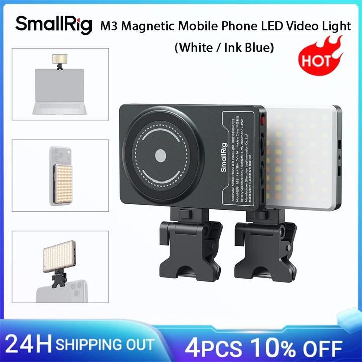 Image du produit SmallRig 5640 M3 Attachable Mobile Phone LED Video Light (White) (Lumière vidéo)