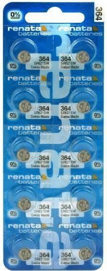 Actual product image Renata 364 / SR621SW (10 pcs., SR60, 19 mAh)